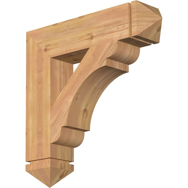 Ekena Millwork Olympic Arts & Crafts Smooth Bracket, Western Red Cedar, 5 1/2"W x 26"D x 26"H BKT06X26X26OLY03SWR - main